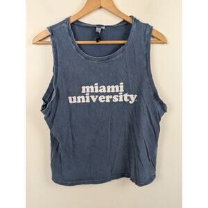 Miami University XL Women's Tank Top Blue Chicka-D Soft Shirt